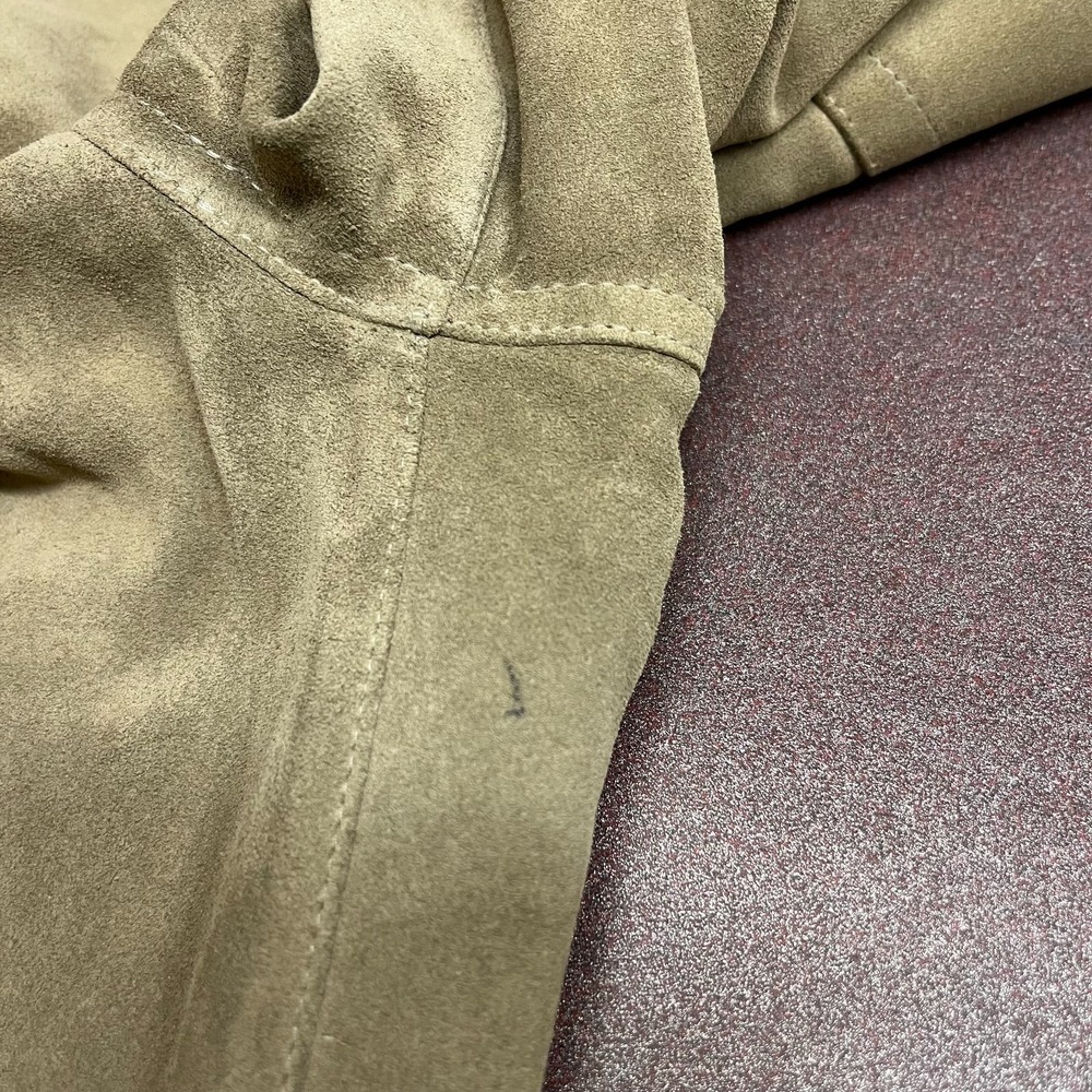 Trussardi Suede Long Shorts Khaki Taupe Tone Size 10 - Picture 8 of 8